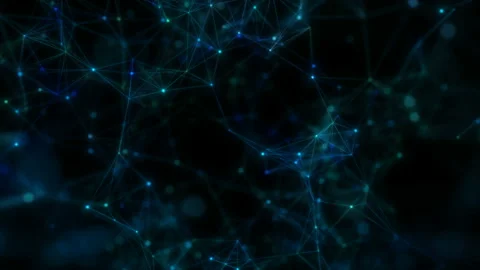 Fantastic structure formed by particles waving in original organic motion. Blue Stock Footage 105414118