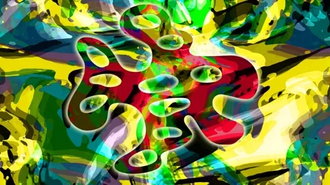 Fantastic stylized fish on an abstract colored background, Stock Footage 154550081