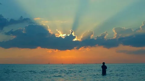 Fantastic Sunset Stock Footage 52697071