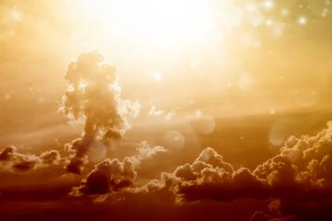 Fantastic sunset Stock Illustration