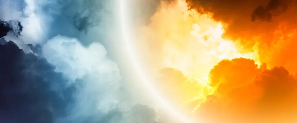 Fantastic sunset Stock Illustration