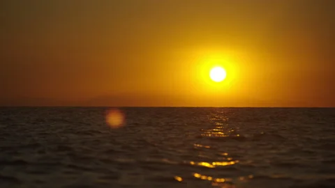 Fantastic sunset over ocean Stock Footage 213029499