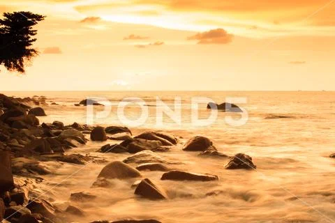 Fantastic sunset sky. Stock Photos