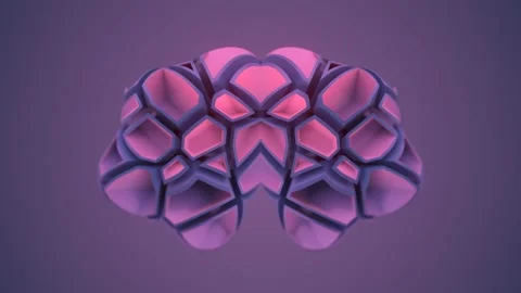 Fantastic symmetrical object with crack pattern loop animation. 3d rendering Stock Footage 236641075