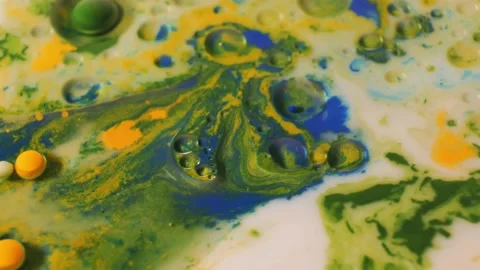 Fantastic texture of multi-colored paints in oil and milk Stock Footage 170303224