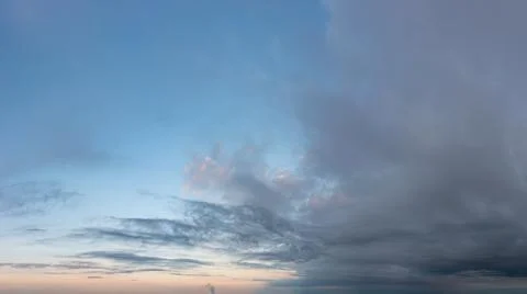 Fantastic thunderclouds at sunrise 库存照片