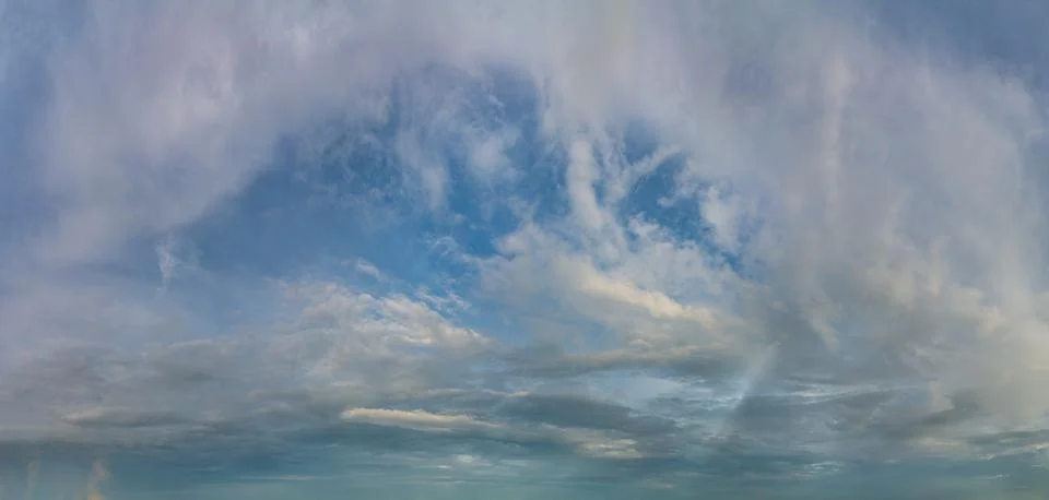 Fantastic thunderclouds at sunrise Stock Photos