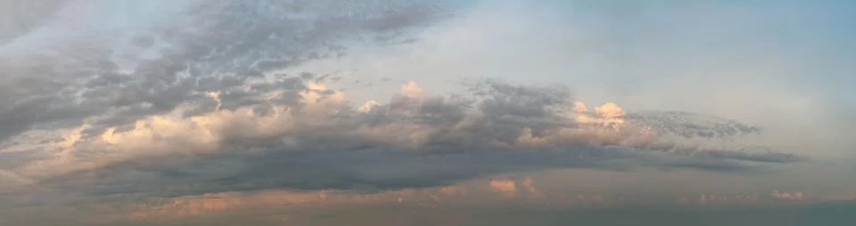 Fantastic thunderclouds at sunrise Stock Photos
