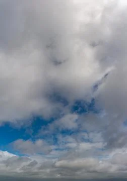 Fantastic thunderclouds, vertical panorama Stock Photos