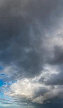 Fantastic thunderclouds, vertical panorama Stock Photos