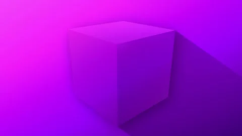 Fantastic transformation of rotating cube. 3d rendering loop animation Stock Footage 255008750
