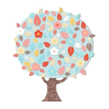 Fantastic tree Stock Illustration