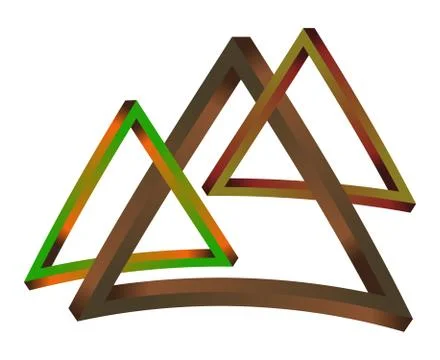 Fantastic triangles 스톡 일러스트