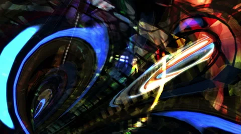 Fantastic tunnel background loop Stock Footage 60848217