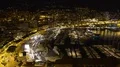 Fantastic view of illuminated Monte Carlo at night, luxury yachts and hotels 4k or 4k+ Resolution