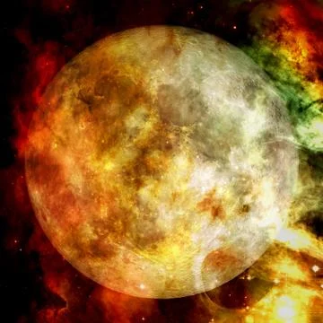 Fantastic view of moon. Solar system. Elements of this image furnished by NAS 스톡 일러스트