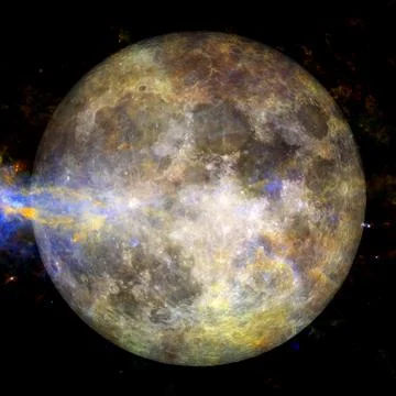 Fantastic view of moon. Solar system. Elements of this image furnished by NAS 스톡 일러스트