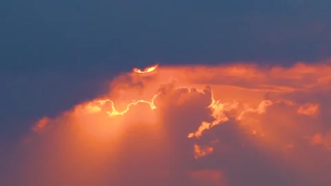 Fantastic View of the Sun Behind the Clouds Stock Footage 156939849