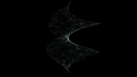 Fantastic wave object in motion and space for your text. 3D rendering Stock Illustration