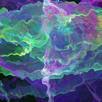 Fantastic wavy gradient multicolored background Stock Illustration