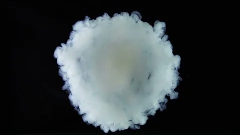 Fantastic white ink cloud Stock Footage 72475483