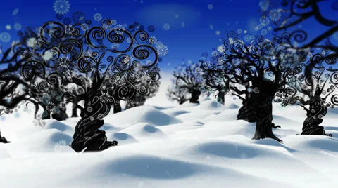 Fantastic winter in  forrest Stock Footage 33870328