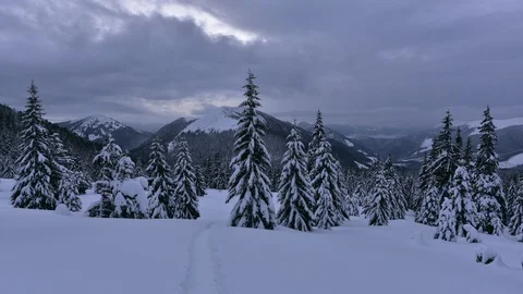 Fantastic winter landscape Stock Footage 89837884