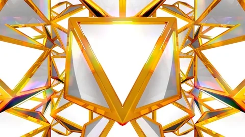 Fantasy 3D geometric shapes Stock Footage 73876423