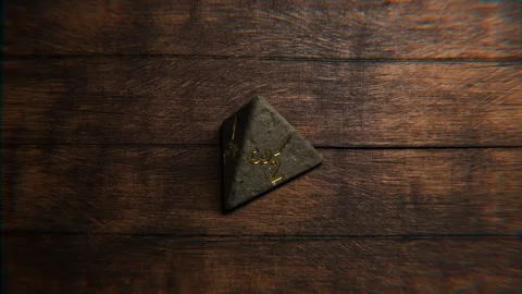 Fantasy 4-Sided Dice Roll Stock Footage 314823704