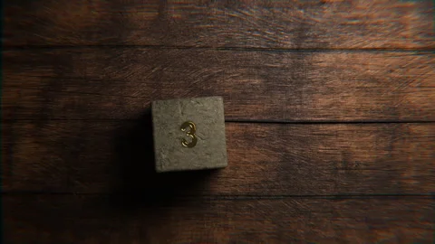 Fantasy 6-Sided Dice Roll Stock Footage 314823694