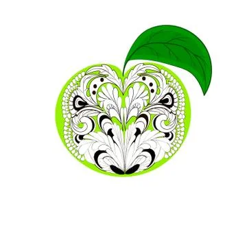 Fantasy abstract Apple Illustrazione stock