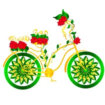 Fantasy abstract bicycle Illustrazione stock