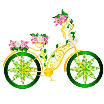 Fantasy abstract bicycle Illustrazione stock