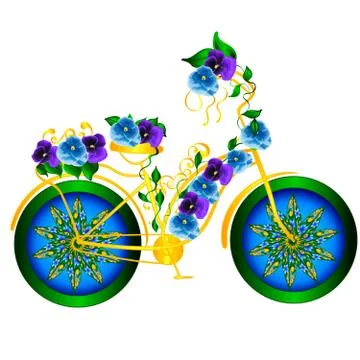 Fantasy abstract bicycle Illustrazione stock