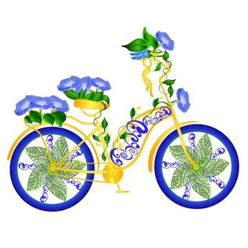 Fantasy abstract bicycle Illustrazione stock