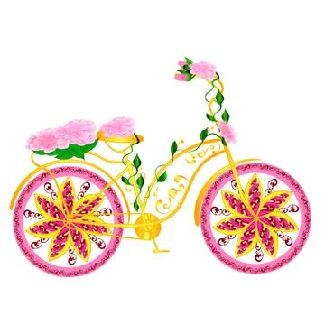 Fantasy abstract bicycle Illustrazione stock