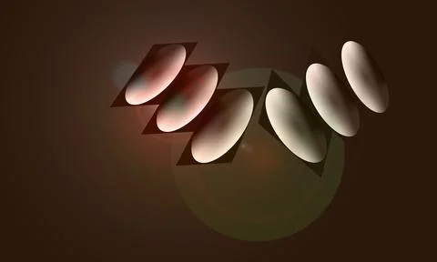 Fantasy abstract disc shapes Stock Illustration