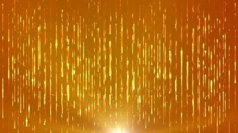 Fantasy abstract motion orange background shining star lights and particles Vídeo Stock