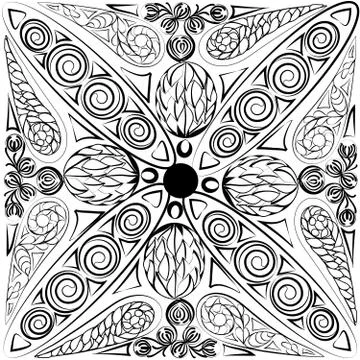 Fantasy abstract ornament Illustrazione stock