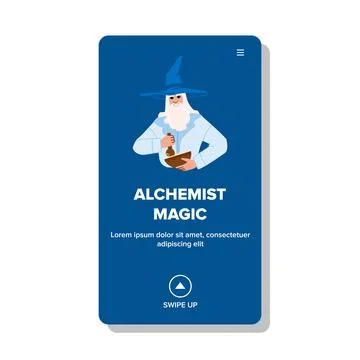 Fantasy alchemist magic vector Stock Illustration