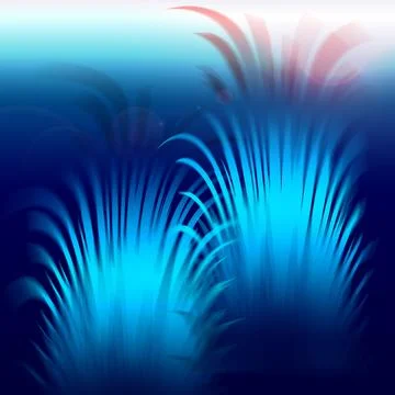 Fantasy alien blue landscape Illustrazione stock