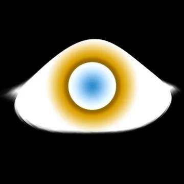 Fantasy alien eye or spaceship and planet 스톡 일러스트