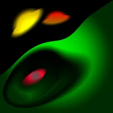 Fantasy alien or avatar outerspace spaceships Stock Illustration
