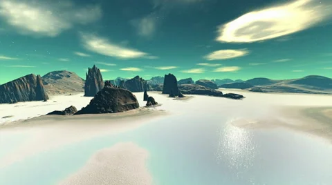 Fantasy alien planet Stock-Footage 42873347