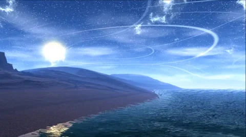 Fantasy alien planet. Rocks and lake 스톡 동영상 60108268