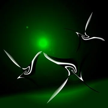 Fantasy aliens in outerspace Stock Illustration