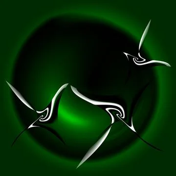 Fantasy aliens in outerspace Illustrazione stock