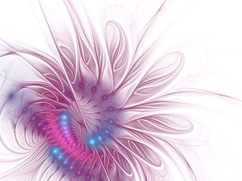 Fantasy artistic flower with lighting effect. イラスト素材