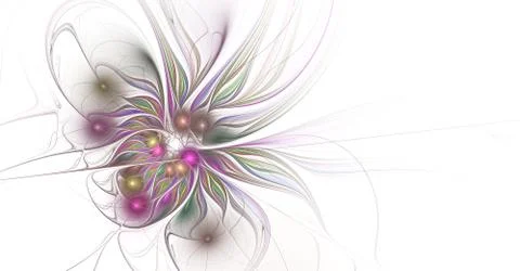 Fantasy artistic flower with lighting effect. イラスト素材