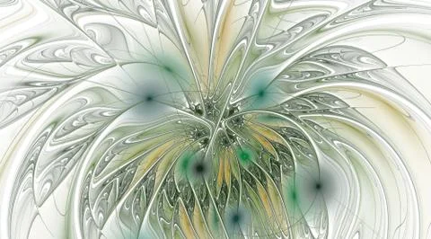 Fantasy artistic flower with lighting effect. Stock Illustration